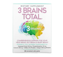 Natural Factors, 3 Brains Total, 30 Convenient Cello Packs