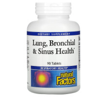 Natural Factors, Здоровье дыхательных путей (Lung, Bronchial & Sinus Health), 90 таблеток