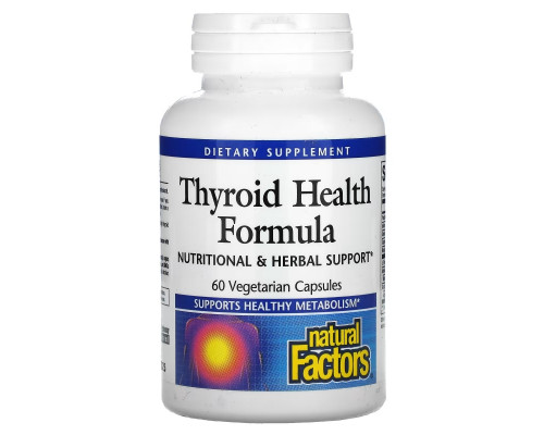 Natural Factors, Thyroid Health Formula, 60 Vegetarian Capsules Natural Factors, Thyroid Health Formula, 60 Vegetarian Capsules