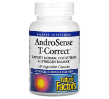 Natural Factors, Тестостерон Андросенс Т-коррект, 60 вегетарианских капсул