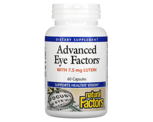 Natural Factors, Передовые глазные факторы, 60 капсул Natural Factors, Передовые глазные факторы, 60 капсул