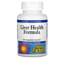 Natural Factors, Liver Health Formula, 60 растительных капсул