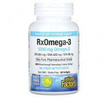 Рыбий жир и Омега 3, 6, 9 RxOmega-3, 1,260 mg, 60 Softgels (630 mg per Softgel)