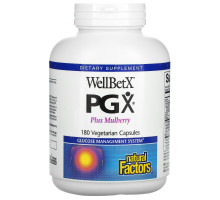 Natural Factors, WellBetX PGX, с шелковицей, 180 растительных капсул