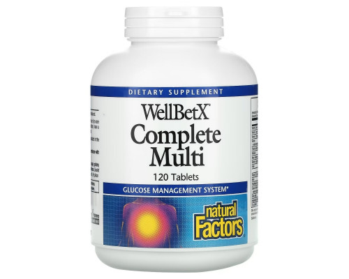 Natural Factors, WellBetX Complete Multi, 120 Tablets Natural Factors, WellBetX Complete Multi, 120 Tablets
