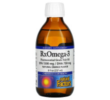 Natural Factors, Rx Omega-3, натуральный апельсиновый вкус, 8 жидк. унц. (237 мл)