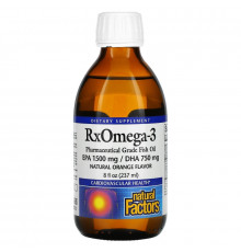 Natural Factors, Rx Omega-3, натуральный апельсиновый вкус, 8 жидк. унц. (237 мл)