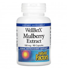 Natural Factors, WellBetX, мультиягодный экстракт, 100 мг, 90 капсул