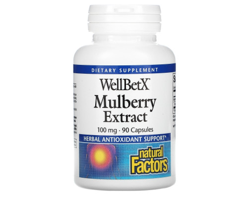 Natural Factors, WellBetX, мультиягодный экстракт, 100 мг, 90 капсул Natural Factors, WellBetX, мультиягодный экстракт, 100 мг, 90 капсул