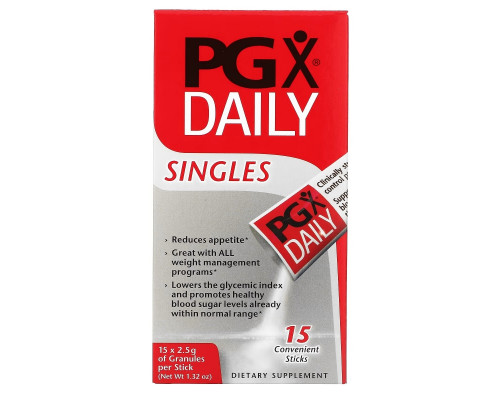 Natural Factors, PGX Daily, Singles, 15 Sticks, 2.5 g Per Stick Natural Factors, PGX Daily, Singles, 15 Sticks, 2.5 g Per Stick