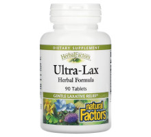 Natural Factors, Ultra-Lax, травяная формула, 90 таблеток