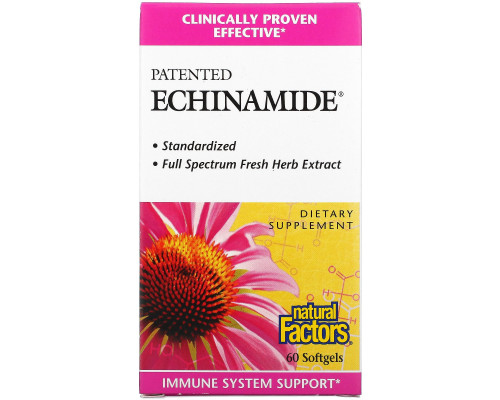Natural Factors, Echinamide, 60 мягких табеток Natural Factors, Echinamide, 60 мягких табеток