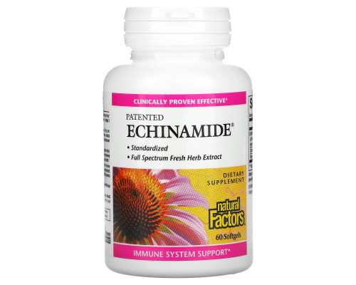 Natural Factors, Echinamide, 60 мягких табеток Natural Factors, Echinamide, 60 мягких табеток