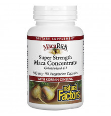 Natural Factors, Maca Rich, Maca Concentrate, Super Strength, 500 mg, 90 Vegetarian Capsules