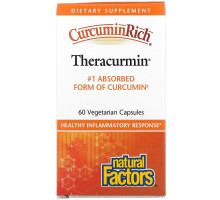 Natural Factors, CurcuminRich, теракурмин, 60 вегетарианских капсул