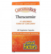 Natural Factors, CurcuminRich, теракурмин, 60 вегетарианских капсул