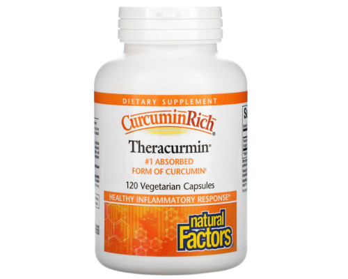 Natural Factors, CurcuminRich, Theracurmin, 120 Vegetarian Capsules Natural Factors, CurcuminRich, Theracurmin, 120 Vegetarian Capsules