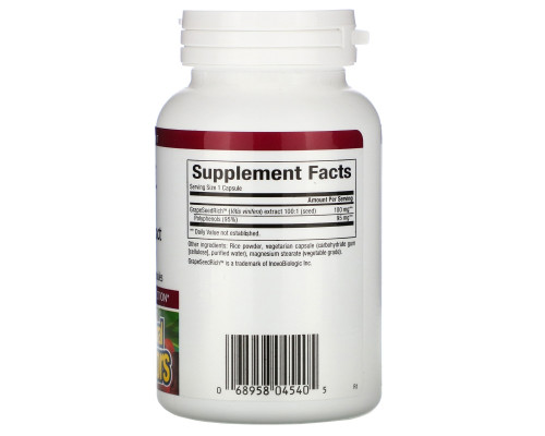 Natural Factors, GrapeSeedRich, экстракт семян винограда, 120 капсул на растительной основе Natural Factors, GrapeSeedRich, экстракт семян винограда, 120 капсул на растительной основе
