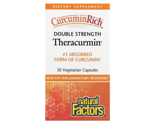 Natural Factors, Theracurmin, Double Strength, 30 Vegetarian Capsules Natural Factors, Theracurmin, Double Strength, 30 Vegetarian Capsules