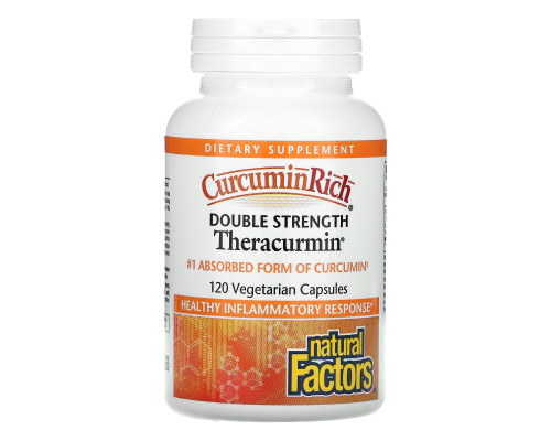 Natural Factors, CurcuminRich, Double Strength Theracurmin, 120 Vegetarian Capsules Natural Factors, CurcuminRich, Double Strength Theracurmin, 120 Vegetarian Capsules