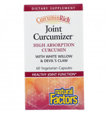Natural Factors, CurcuminRich, средство для суставов на основе куркумина, 60 вегетарианских капсул