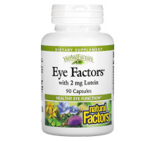 Natural Factors, Препарат Eye Factors с 2 мг лютеина, 90 капсул