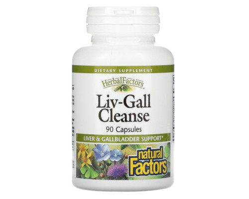 Natural Factors, Liv-Gall Cleanse, 90 капсул Natural Factors, Liv-Gall Cleanse, 90 капсул