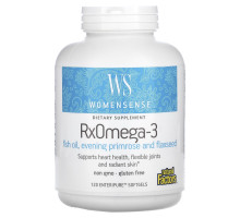 Natural Factors, WomenSense, RxOmega-3, 120 мягких желатиновых капсул Enteripure
