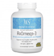 Natural Factors, WomenSense, RxOmega-3, 120 мягких желатиновых капсул Enteripure
