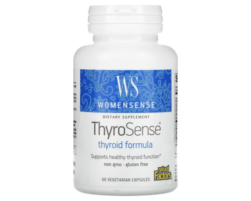 Natural Factors, WomenSense, ThyroSense, Thyroid Formula, 60 Vegetarians Capsules Natural Factors, WomenSense, ThyroSense, Thyroid Formula, 60 Vegetarians Capsules
