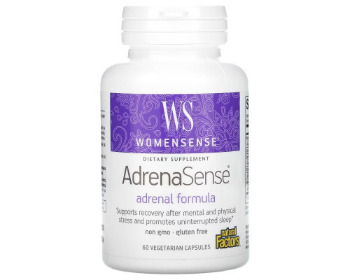 Natural Factors, Womensense, AdrenaSense, Adrenal Formula, 60 Vegetarian Capsules Natural Factors, Womensense, AdrenaSense, Adrenal Formula, 60 Vegetarian Capsules