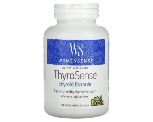 Natural Factors, WomenSense, ThyroSense, Thyroid Formula, 120 Vegetarian Capsules Natural Factors, WomenSense, ThyroSense, Thyroid Formula, 120 Vegetarian Capsules