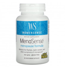 Natural Factors, WomenSense, MenoSense, формула для приема в период менопаузы, 90 растительных капсул