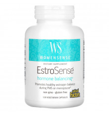 Natural Factors, WomenSense, EstroSense, Средство для поддержания гормонального баланса, 120 вегетарианских капсул