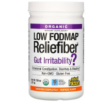 Natural Factors, Organic Low Fodmap Reliefiber, Tropical Flavor, 7.09 oz (201 g)