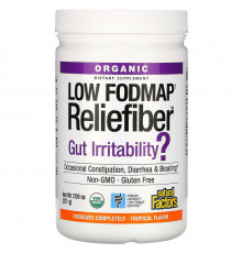 Natural Factors, Organic Low Fodmap Reliefiber, Tropical Flavor, 7.09 oz (201 g)
