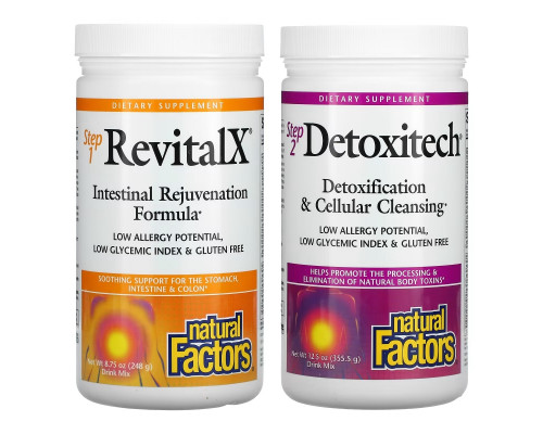 Natural Factors, Питательное очищение за 7 дней с RevitalX и Detoxitech, 603,5 г (1,33 фунта) Natural Factors, Питательное очищение за 7 дней с RevitalX и Detoxitech, 603,5 г (1,33 фунта)