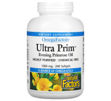 Natural Factors, OmegaFactors, Ultra Prim, Масло вечерней примулы, 1 000 мг, 240 желатиновых капсул