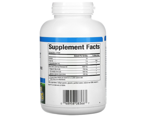 Natural Factors, OmegaFactors, Ultra Prim, Масло вечерней примулы, 1 000 мг, 240 желатиновых капсул Natural Factors, OmegaFactors, Ultra Prim, Масло вечерней примулы, 1 000 мг, 240 желатиновых капсул