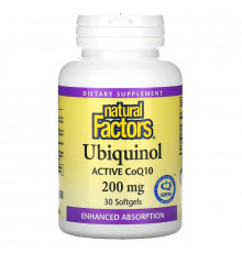 Natural Factors, Ubiquinol, 200 mg, 30 Softgels