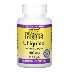 Natural Factors, Ubiquinol, 200 mg, 60 Softgels