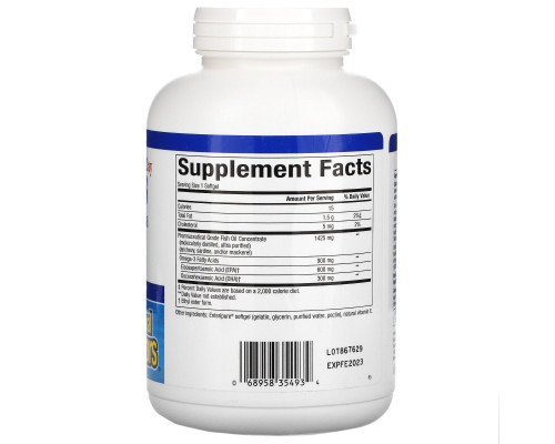 Natural Factors, Ultra Strength RxOmega-3, 150 желатиновых капсул Enteripure Natural Factors, Ultra Strength RxOmega-3, 150 желатиновых капсул Enteripure