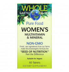 Natural Factors, Whole Earth & Sea, Multivitamin und Mineralstoff für Frauen, 60 Tabletten