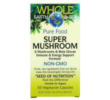 Natural Factors, Whole Earth & Sea, Super Mushroom, 60 Vegetarian Capsules