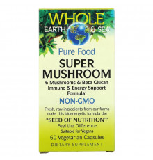 Natural Factors, Whole Earth & Sea, Super Mushroom, 60 Vegetarian Capsules