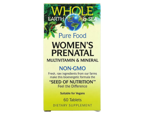 Natural Factors, Whole Earth & Sea, Women's Prenatal Multivitamin & Mineral, 60 Tablets Natural Factors, Whole Earth & Sea, Women's Prenatal Multivitamin & Mineral, 60 Tablets