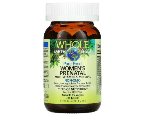 Natural Factors, Whole Earth & Sea, Women's Prenatal Multivitamin & Mineral, 60 Tablets Natural Factors, Whole Earth & Sea, Women's Prenatal Multivitamin & Mineral, 60 Tablets