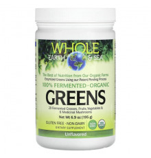 Зелень и зеленые овощи Whole Earth & Sea, Greens, Unflavored, 6.9 oz (195 g)