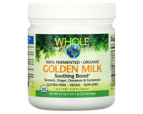 Natural Factors, Whole Earth & Sea, Golden Milk Soothing Boost, 4.4 oz (124.7 g) Natural Factors, Whole Earth & Sea, Golden Milk Soothing Boost, 4.4 oz (124.7 g)