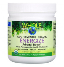 Улучшение памяти и работы мозга Whole Earth & Sea, Energize Adrenal Boost, 6.2 oz (175.8 g)